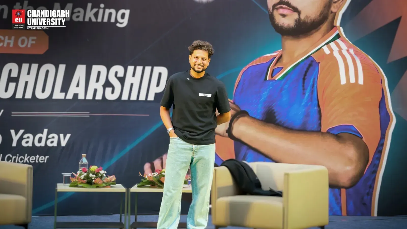Kuldeep Yadav Joins Chandigarh University, Uttar Pradesh, as a Student and Launches CU Sports Scholarship (photo 2)