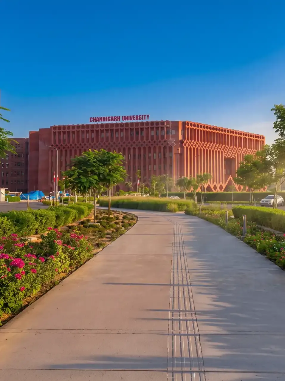 The green campus at Chandigarh University Uttar Pradesh